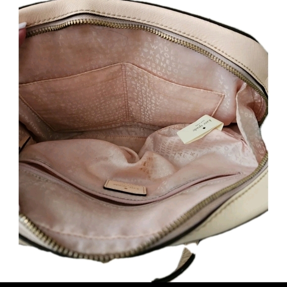Kate Spade Felix Blush Light Pink Crossgrain Leather Zipper Closure Satchel Bag - Picture 9 of 15
